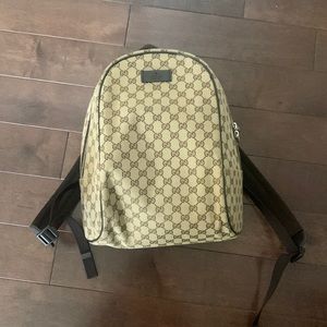 Gucci canvas backpack